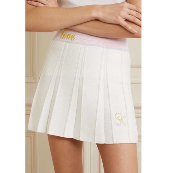 LoveShackFancy Dresses & Skirts - NWT LoveShackFancy Roz Skirt in Tennis White Sz M